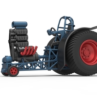 Fun short Super modified Pulling tractor V2 Scale 1:25 - Thumbnail 3