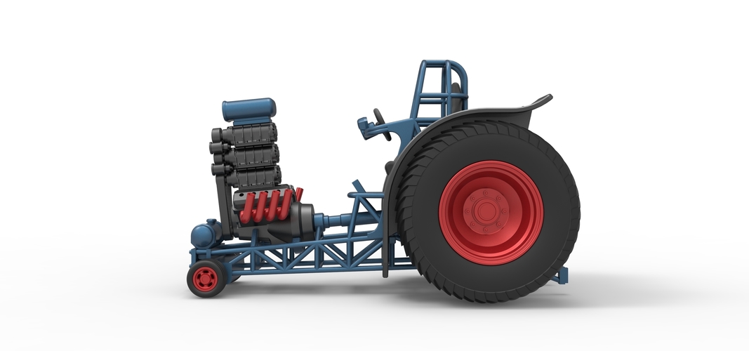 Fun short Super modified Pulling tractor V2 Scale 1:25 3D Print 514524