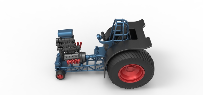 Fun short Super modified Pulling tractor V2 Scale 1:25 - Pinshape