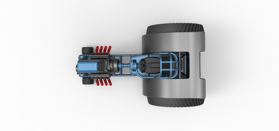 Fun short Super modified Pulling tractor V2 Scale 1:25 3D Print 514526