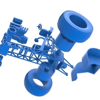 Fun short Super modified Pulling tractor V2 Scale 1:25 - Thumbnail 17