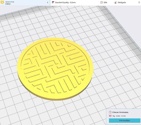 Cup Coaster Maze V1 3D Print 514621