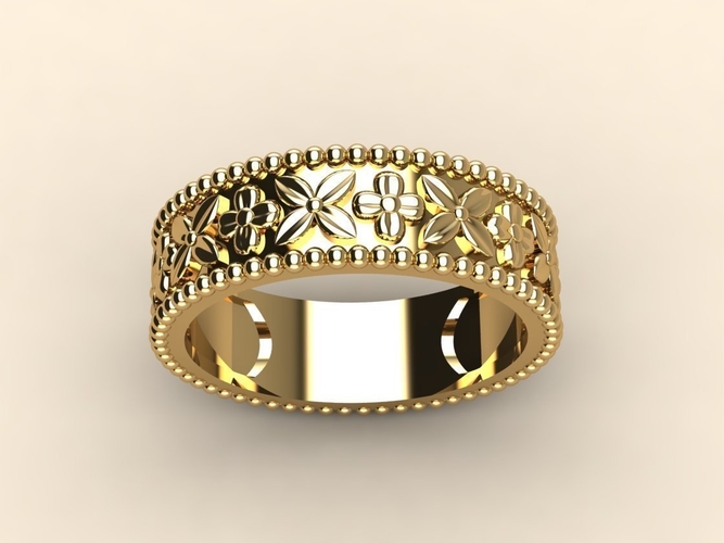 Floral ring 001 3D Print 514957