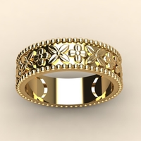 Small Floral ring 001 3D Printing 514957