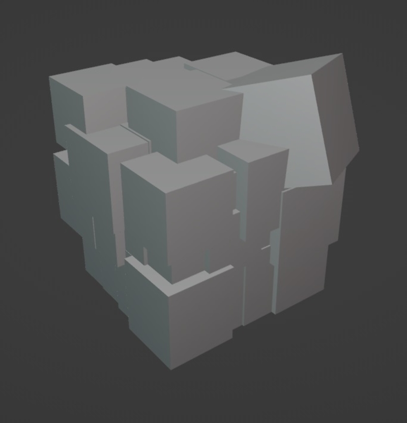 4 4 4 CUBE MATRIX RANDOM SCALED AND A TWIST ON TOP 01