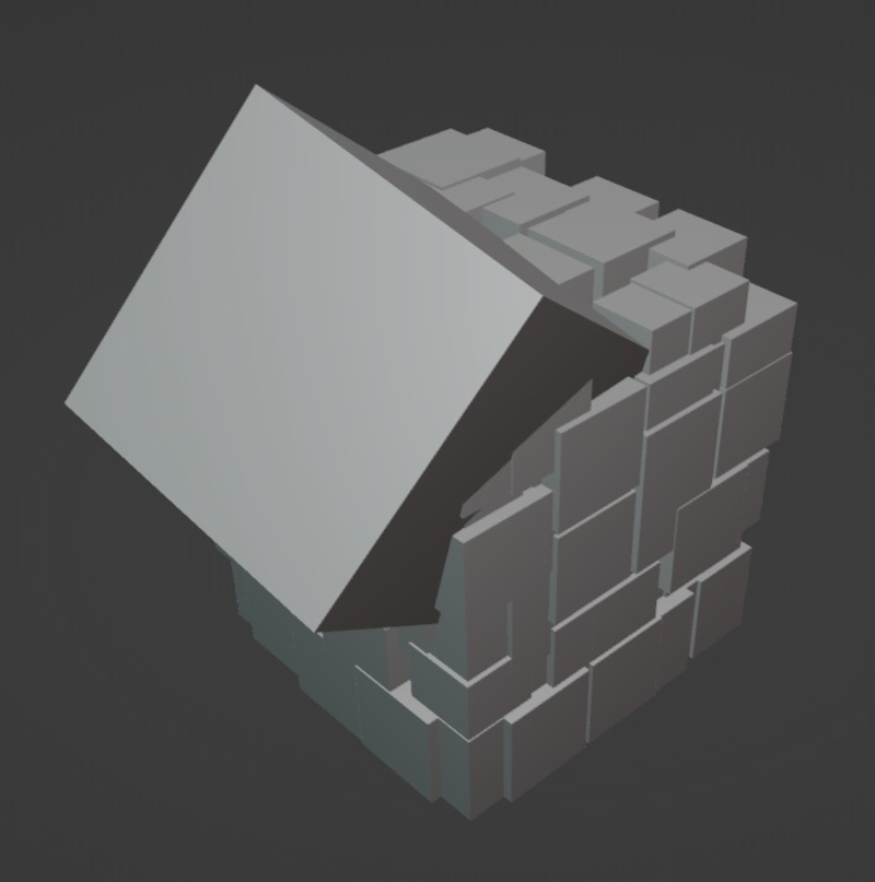 7 7 7 CUBE MATRIX RANDOM SCALED AND A TWIST ON TOP 02