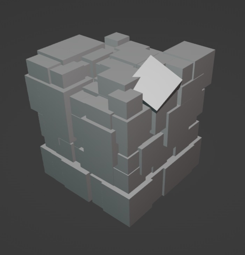 6 6 6 CUBE MATRIX RANDOM SCALED AND A TWIST ON TOP 01