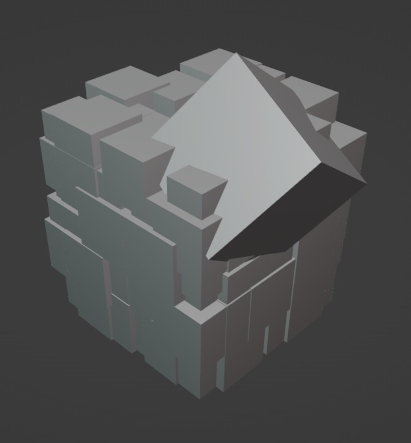 6 6 6 CUBE MATRIX RANDOM SCALED AND A TWIST ON TOP 02