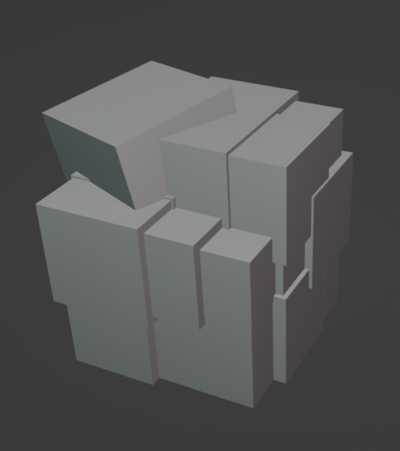 3 3 3 CUBE MATRIX RANDOM SCALED AND A TWIST ON TOP 02