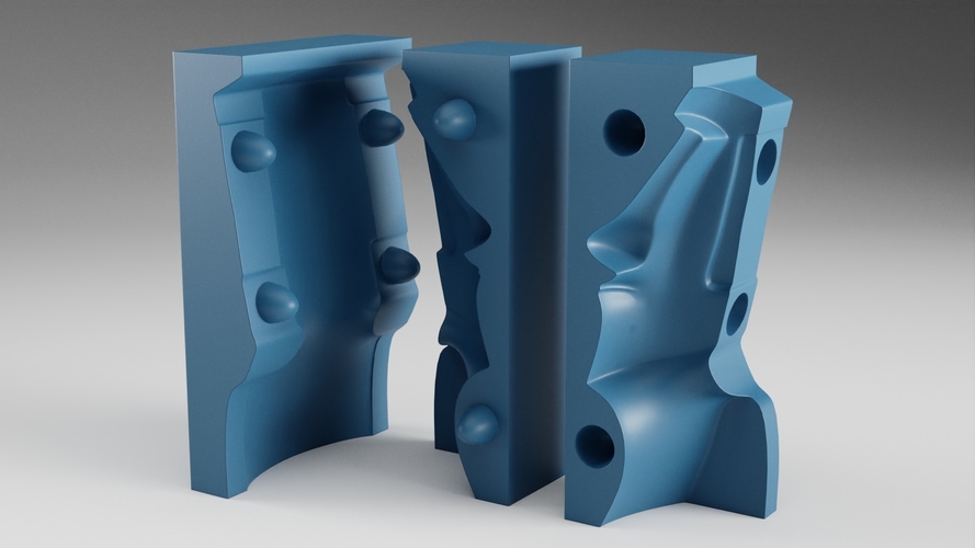 Moai mold 3D Print 515013