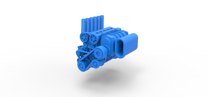 Supercharged straight-six engine Version 2 Scale 1:25