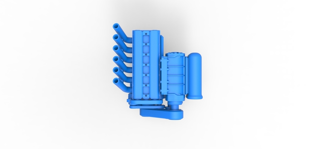 Supercharged straight-six engine Version 2 Scale 1:25 3D Print 515049