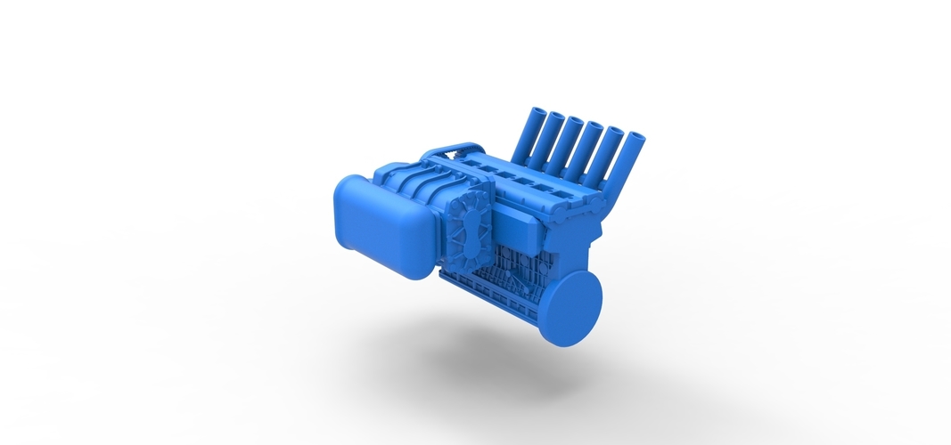 Supercharged straight-six engine Version 2 Scale 1:25 3D Print 515052