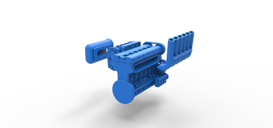 Supercharged straight-six engine Version 2 Scale 1:25 3D Print 515066