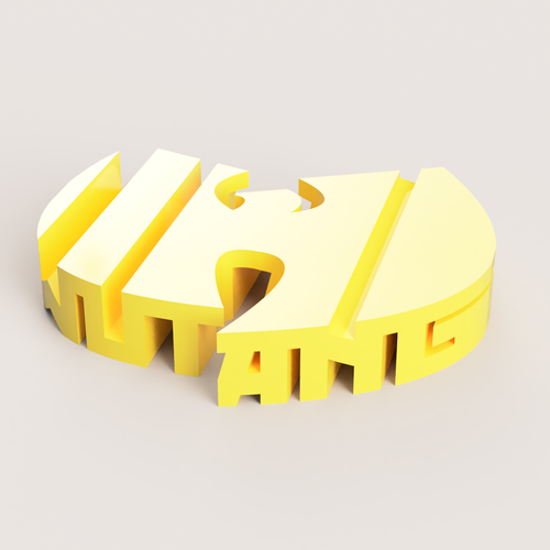 ​WU TANG Pendant FLIP TEXT 3D Print 515148