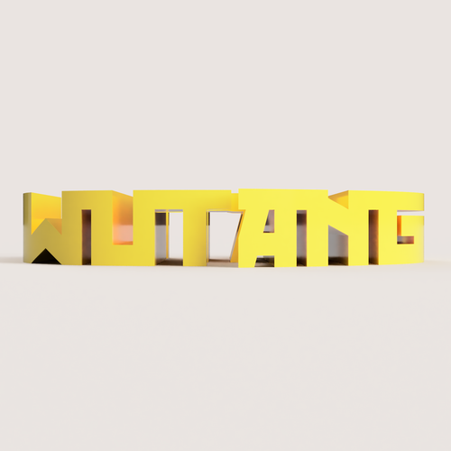 ​WU TANG Pendant FLIP TEXT 3D Print 515149