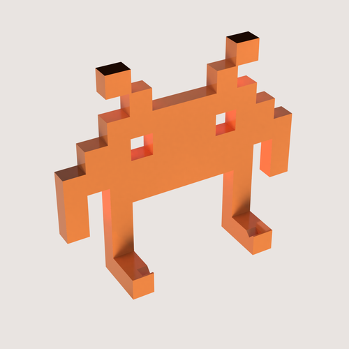 SPACE INVADERS TOILET PAPER HOLDER 3D Print 515371