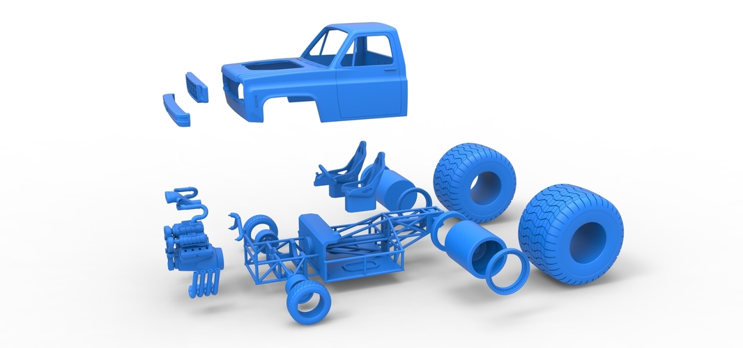 Concept dragster truck Scale 1:25 3D Print 515417