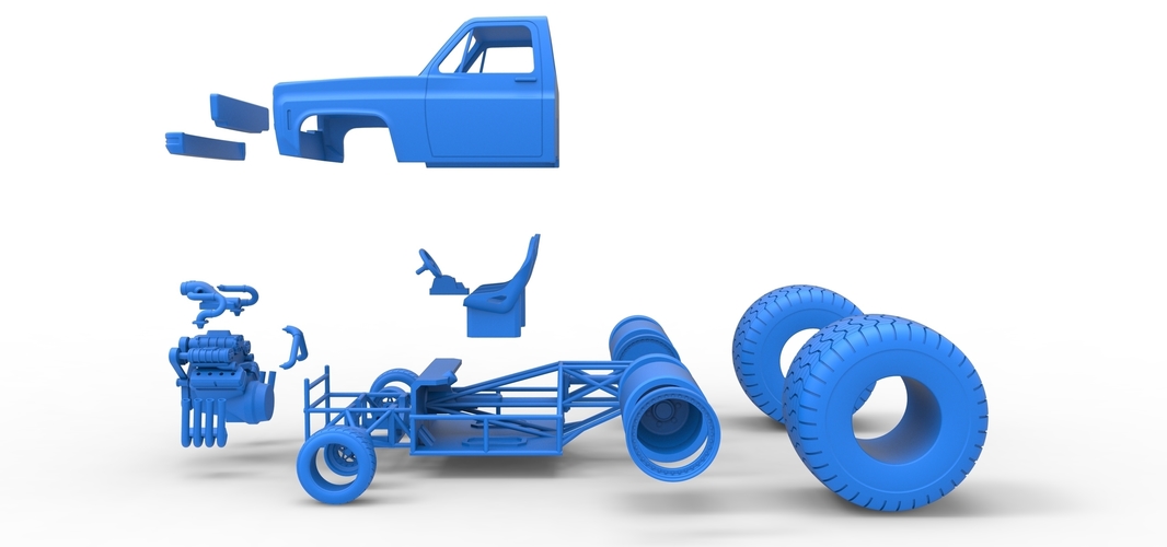 Concept dragster truck Scale 1:25 3D Print 515421