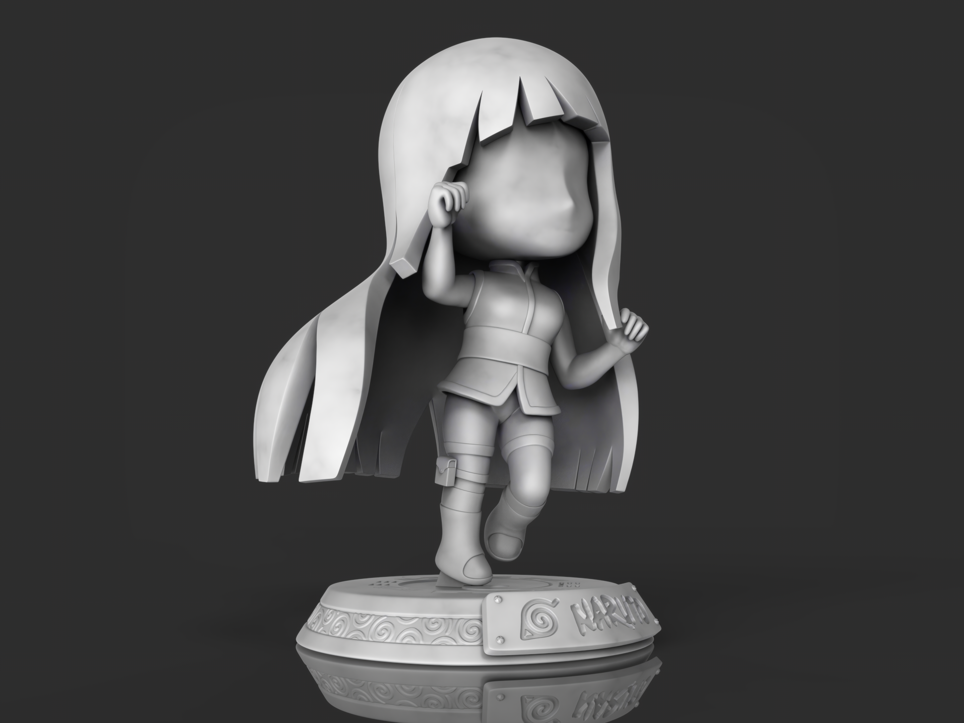 hinata hyuga from naruto anime 3D Print Model in Child 3DExport