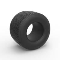 Small Dirt Sprint racing tire 21 Scale 1:25 3D Printing 515717