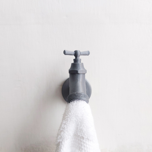 FAUCET TOWEL HANGER 3D Print 515748