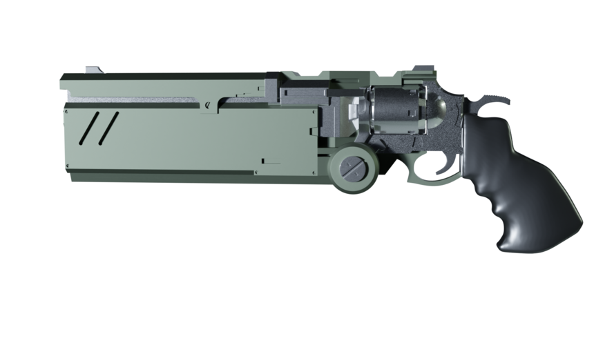 3D Printed Trigun The Stampede Vash Revolver by Maksim Nedbai