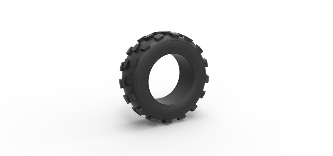 Diecast offroad tire 61 Scale 1:25 3D Print 516037