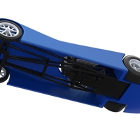 Front engine old school dragster with shell Version 6 Scale 1:25 - Thumbnail 4
