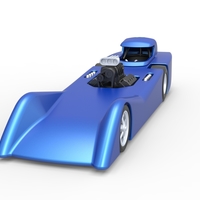 Front engine old school dragster with shell Version 6 Scale 1:25 - Thumbnail 5