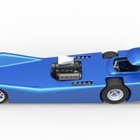 Front engine old school dragster with shell Version 6 Scale 1:25 - Thumbnail 10