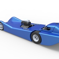 Front engine old school dragster with shell Version 6 Scale 1:25 - Thumbnail 12