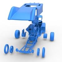 Front engine old school dragster with shell Version 6 Scale 1:25 - Thumbnail 19