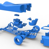 Front engine old school dragster with shell Version 6 Scale 1:25 - Thumbnail 22