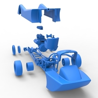 Front engine old school dragster with shell Version 6 Scale 1:25 - Thumbnail 23