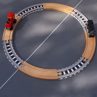 Wooden railway curves with sleepers - Thumbnail 1