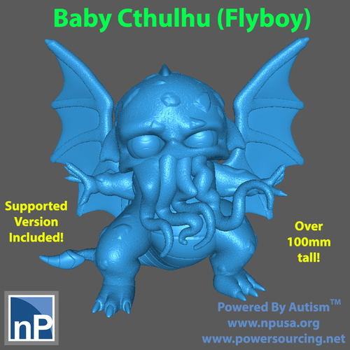 Baby Cthulhu, version 2 3D Print 516361