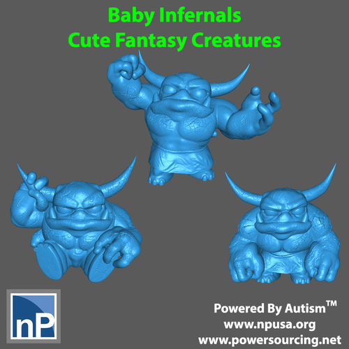 Cute Monsters (Baby Infernals) 3D Print 516363