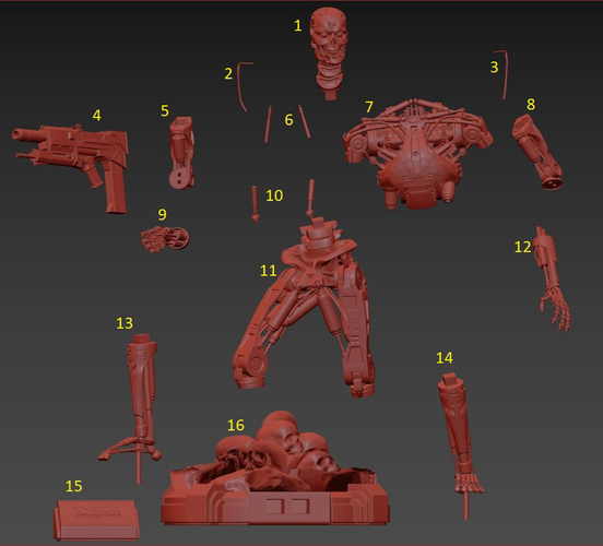 T-800 Terminator 2 Judgment Day High Detal  3D Print 516387