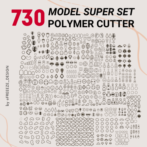 MEGA SUPER POLYMER CLAY CUTTER SET 3D Print 516498