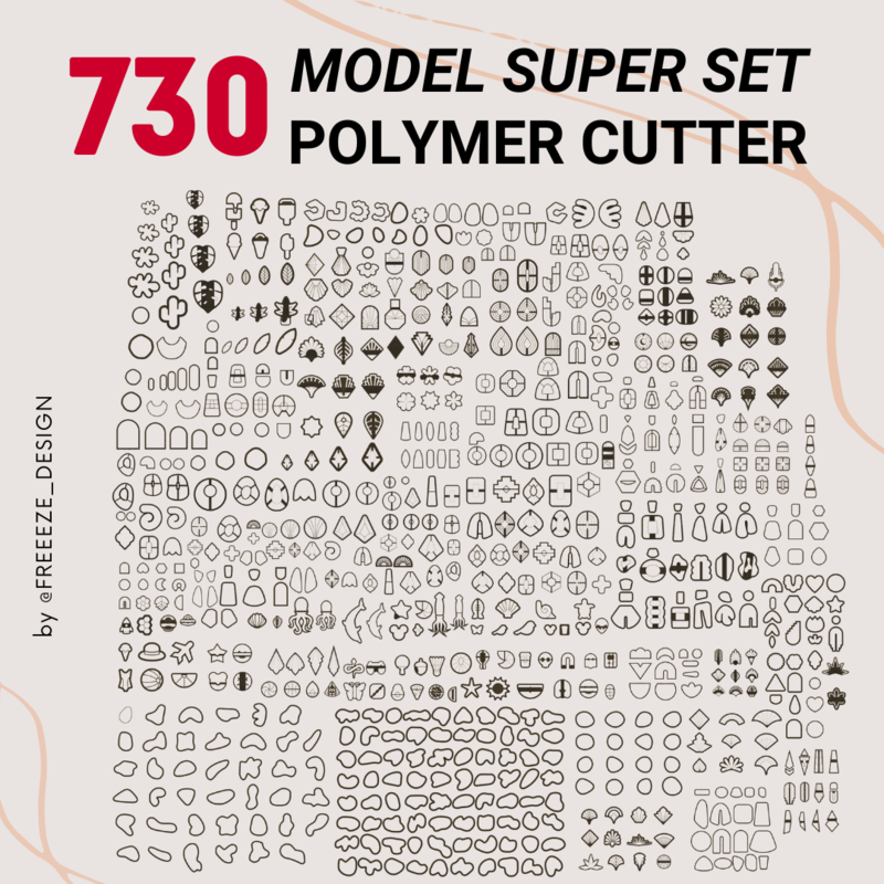 MEGA SUPER POLYMER CLAY CUTTER SET