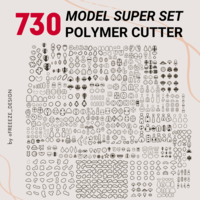 Small MEGA SUPER POLYMER CLAY CUTTER SET 3D Printing 516498