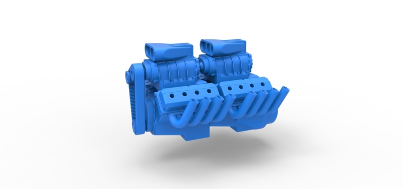 Diecast engine 2 V8 Scale 1:25