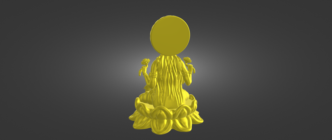 Ready printable STL file of Indian Goddess Lakshmi, Laxmi 3D Print 516605