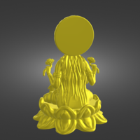 Ready printable STL file of Indian Goddess Lakshmi, Laxmi - Thumbnail 3
