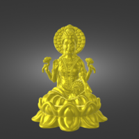 Ready printable STL file of Indian Goddess Lakshmi, Laxmi - Thumbnail 5
