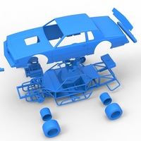 Vintage Asphalt Modified stock car 1:25 - Thumbnail 17