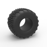 Small Diecast Monster Jam tire 23 Scale 1:25 3D Printing 516657