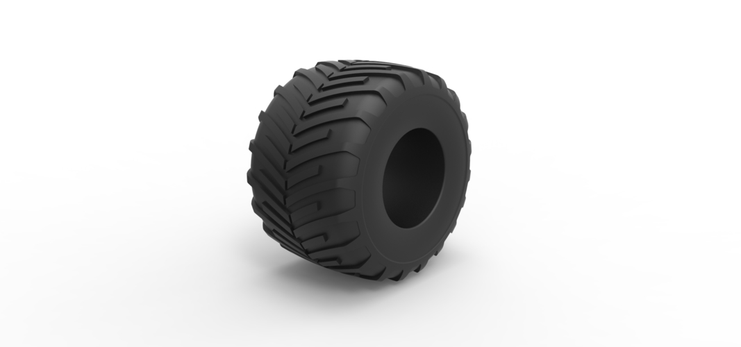 Diecast Monster Jam tire 23 Scale 1:25 3D Print 516658