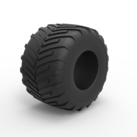 Diecast Monster Jam tire 23 Scale 1:25 - Thumbnail 2